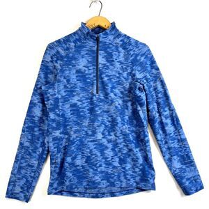 LULULEMON‎ Pullover Mens Small Blue Surge Warm Half Zip Stretch Rulu Slim Fit